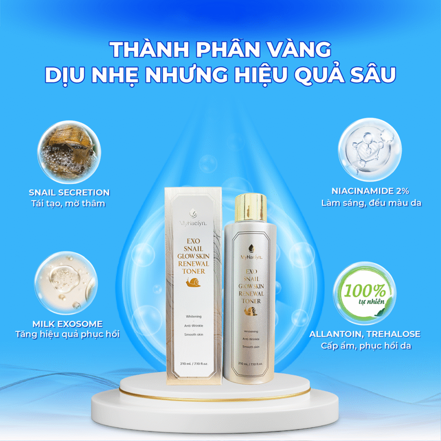 Thành phần chính của Toner tinh chất ốc sên Exosome MyHaelyn