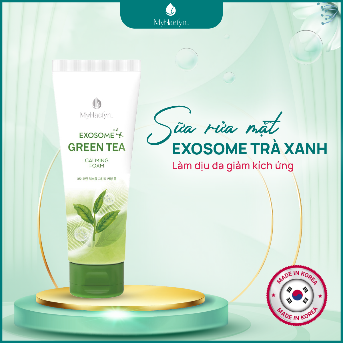 Sữa rửa mặt Exosome Trà Xanh Myhaelyn