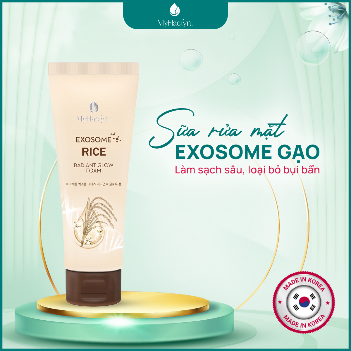 Sữa rửa mặt Exosome Gạo Myhaelyn