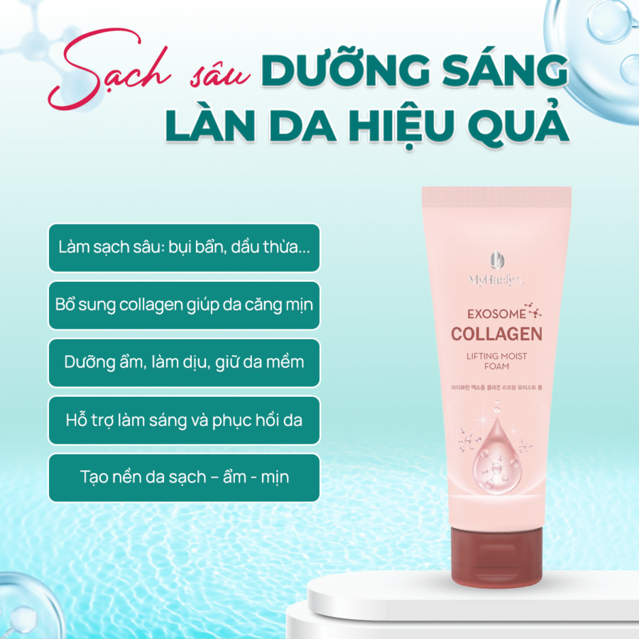 Công dụng chính của Sữa rửa mặt Exosome Collagen