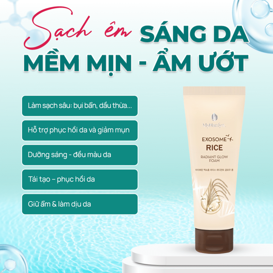 Công dụng của Sữa rửa mặt Exosome Gạo