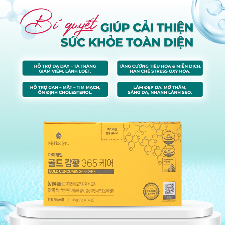 Công dụng chính của Tinh Chất Nghệ Nano Gold Curcumin 365