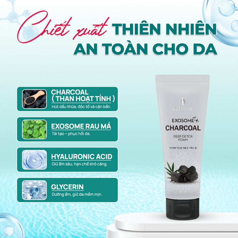 Sữa rửa mặt Exosome Than Hoạt Tính